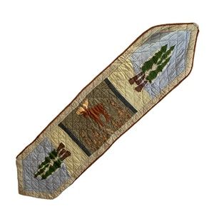 Patch Magic Group Inc Vintage Quilted Moose Table Runner Decor Rustic Cabin